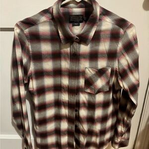 Pendleton Fitted Plaid Shirt  Womens Size S Petite Wool New No Tags super soft